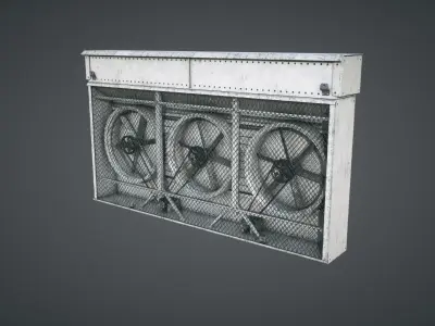 Vents Triple Fan Low-poly 3D model