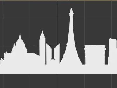 City pattern Circuit 3D model