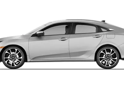 Honda Civic  Sedan Si 2017 3D model