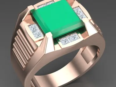 Luxury Men Rings Designs 6MR082 3D print model