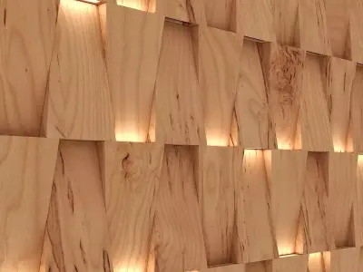 3d Wall Panel light variation 3D model