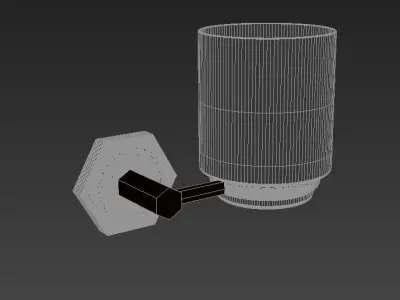 Orchid Spike Brush 3D model