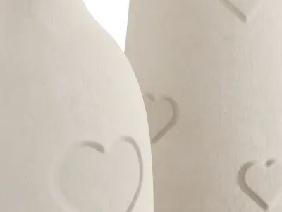 Heart Vase Trio 3D model