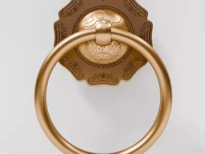 Chinese Style Vintage Door Knocker 6- High Poly 3D Model 3D print model