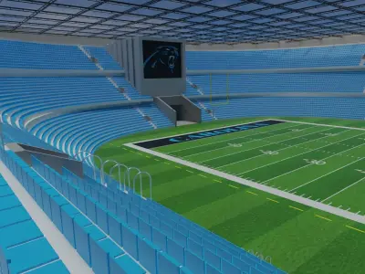 Carolina Panthers - American Football Stadium Low-poly 3D model