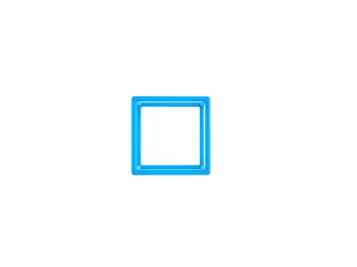 Cartoon Wire Cube 3D model