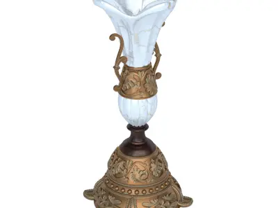 Decorative set 2 ornate vase - previews 3D model