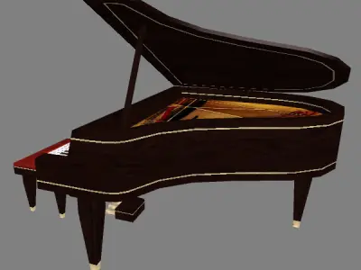 Grand Piano Low Poly Low-poly 3D model