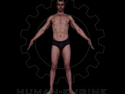 Male Scan - Dan 026 High Poly A-pose  3D model