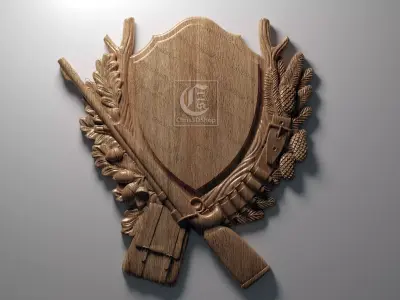 Trophy Mounting Plaque 9 - 3D STL Files for CNC  3D model