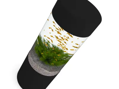 Cylindrical Aquarium 3D model