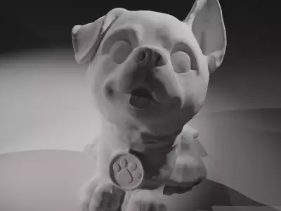 Puppy figurine  Free 3D print model