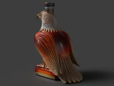 Whiskey bottle  Low-poly 3D model
