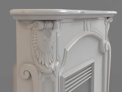 Classic Fireplace 3D model buy