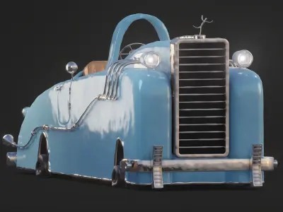 Stylized Cartoon Car 3D model purchase