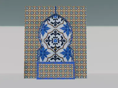 The  Moroccan traditional Fountain  3D model