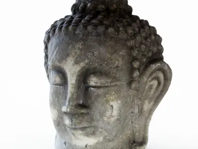 Buddha head sculpture 3D model