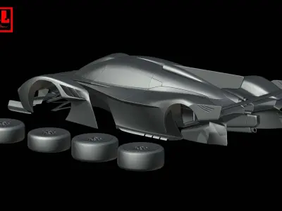 Aston Martin Valkyrie AMR Pro 2021 3D print model
