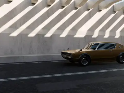 Datsun 240k GT Animation 3D model