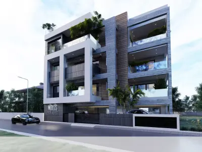 MOL18 exterior of modern apartment building 3D model