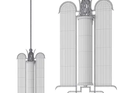 Marina Denisova Villa Necchi Campiglio for Cereal Low-poly 3D model