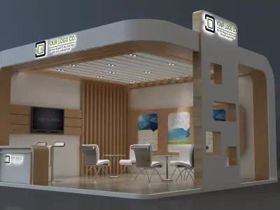  Booth Exhibition Stand a672e 3D model