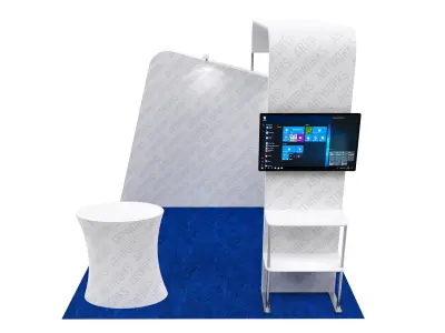 Exhibition booth 10x10ft 3DM015 3D model