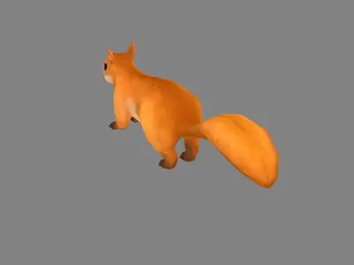 Cartoon squirrel Low-poly 3D model get