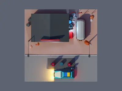 land 22A Low-poly 3D model