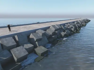 Breakwater 3D 3D Model Collection