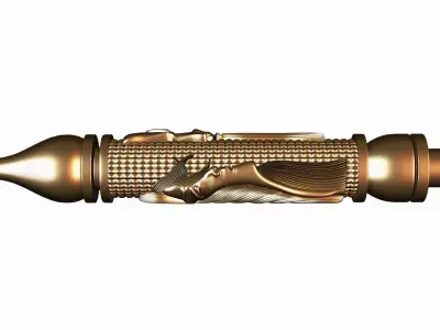 Carved hookah ornament for cnc 01 3D model