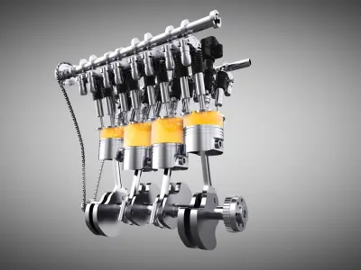 Engine Animated 3D model