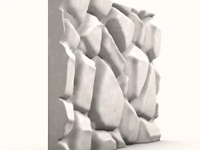 Large Field Stone Wall Detail 3D model