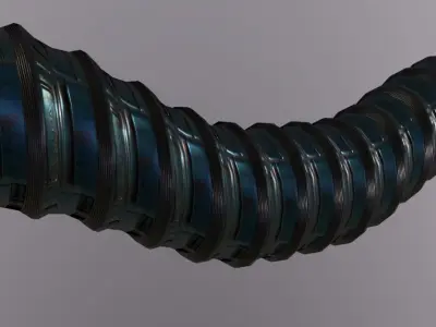 Sci-Fi FlexiPipe Low-poly 3D model