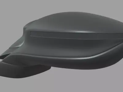 Car Mirror 023 Low-poly 3D model