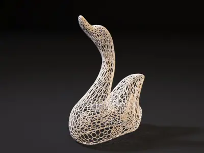 Swan lamp 3D print model
