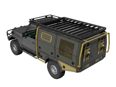 TOYOTA LAND CRUISER FJ75 WITH FULL CANOPY  FOR 1 10 RC chassis 3D print model