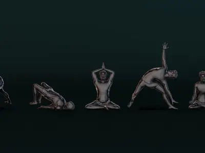 Yoga Man 02 3D model