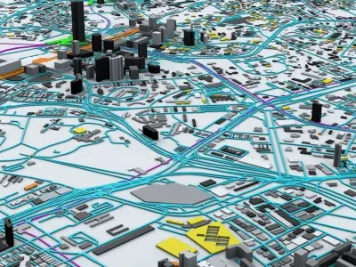 Singapore Streets Buildings Transport Sport Ultimate 3D model