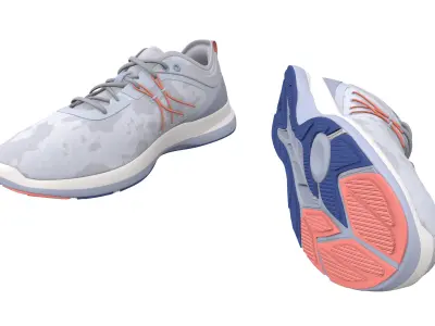 Blue Sport Shoe 3D Model VR Low-poly 3D model