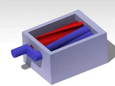 Twin Screw Supercharger Example Gadget - 3 5 Ratio Gearing Free 3D print model