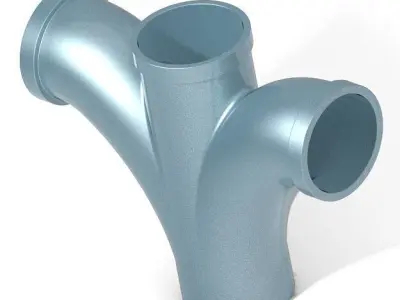 PVC Fitting Double Bend Y 3D print model