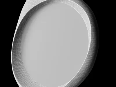 Wood Mirror Low-poly 3D model