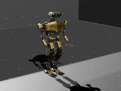 Robot Dieselpunk 3D model