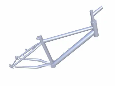 Bicycle Frame Low-poly 3D model