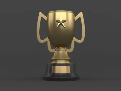  Trophy Cups 3D model