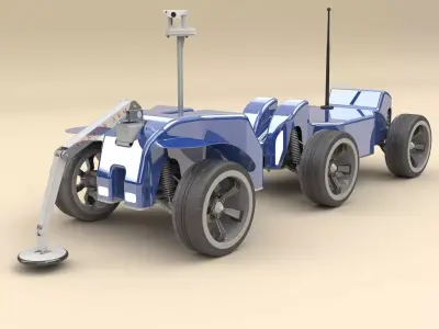 Mine Detection Robot Design Free 3D model