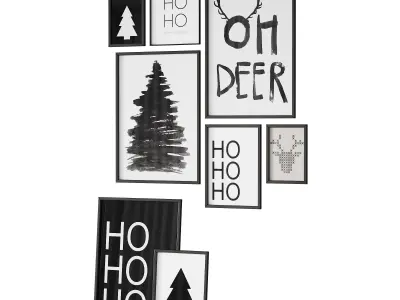 462 happy new year 07 christmas posters 3D model