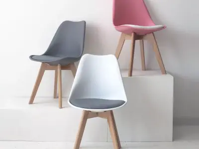 Mel cushion luxury interior Eiffel chair 3D model