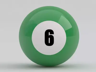 Pool Snooker Ball 6 3D model